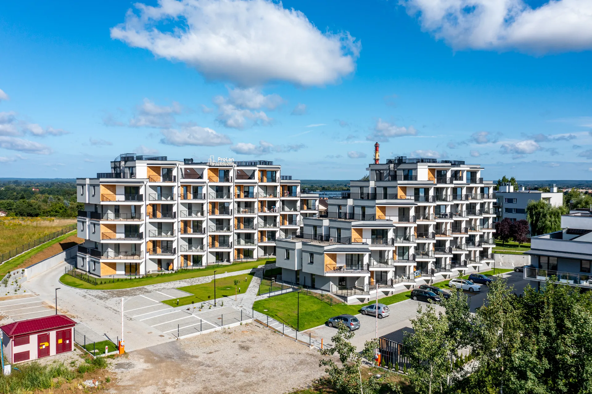 Innowacyjny projekt Kaskady w Łańcucie z przestronnymi apartamentami i tarasami